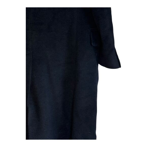 LANVIN CLASSIQUE Pure Wool Overcoat 48R Italy Black Luxury Designer Long Coat - Picture 16 of 16